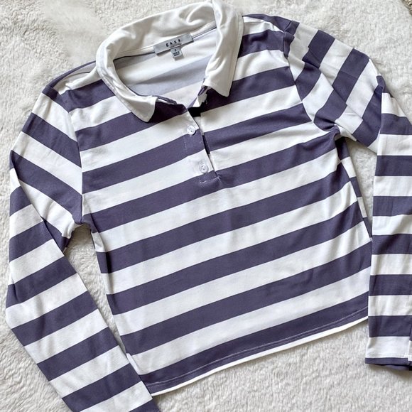 3/$25 Gaze Cropped Rugby Shirt - Picture 1 of 5